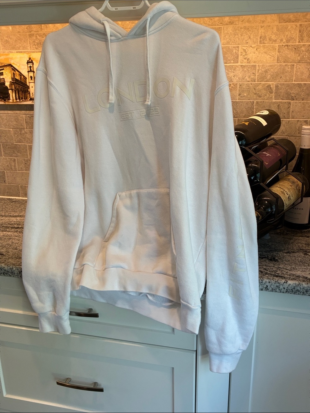 Pullover Hoodie - White.  B16